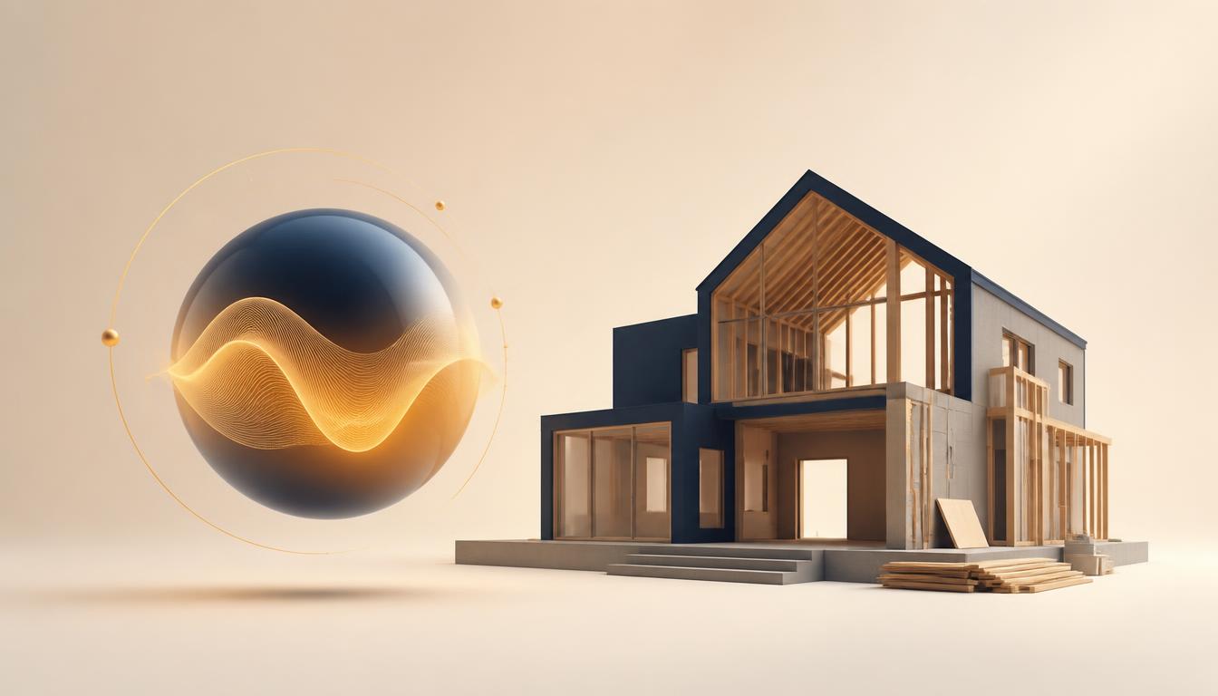 AI voice agent interacting with a modern home under construction